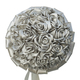 Handmade Satin 3D Artificial Rose Bridal Bouquet
