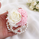 Artificial Rose Beaded Wrist Corsage For Bridesmaids