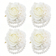 Artificial Rose Beaded Wrist Corsage For Bridesmaids