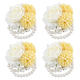 Artificial Rose Beaded Wrist Corsage For Bridesmaids