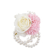 Artificial Rose Beaded Wrist Corsage For Bridesmaids