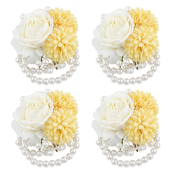Yellow Wrist Flower 4PCS