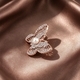 2-teiliges Set handgefertigte Corsage mit Strass-Schmetterling und Perlen
