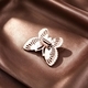 2-teiliges Set handgefertigte Corsage mit Strass-Schmetterling und Perlen