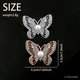 2-teiliges Set handgefertigte Corsage mit Strass-Schmetterling und Perlen