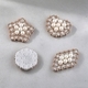 4-piece set Pearl Rhinestone Decorative Buckle Multi-Shape Applique