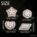 4-piece set Pearl Rhinestone Decorative Buckle Multi-Shape Applique