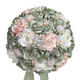 Bouquet de mariée en roses en ruban de satin 3D avec perles et strass