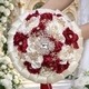 Rhinestone Crystal Butterfly Crown Wedding Bridal Bouquet Decoration