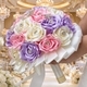 3D Satin Rose Rhinestone Bridal Bouquet