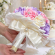 3D Satin Rose Rhinestone Bridal Bouquet