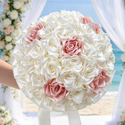 Large 29Cm Satin Rose Bridal Bouquet