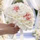 Grand bouquet de mariée en roses en satin 29Cm