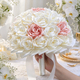 Grand bouquet de mariée en roses en satin 29Cm