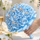 Bouquet de mariée en roses en ruban bleu clair avec perles et strass