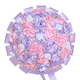 Faux Satin Powder Purple Rose Bridal Bouquet With Rhinestone Beading