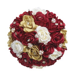 2 Dark Red 1 Light Gold, 2 Dark Red 1 Cream, Top Layer 1:1 (Diameter 23Cm*Height 25Cm)