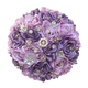 Light Pink-Purple 3D Ribbon Rose Bouquet With Rhinestone