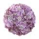 Light Pink-Purple 3D Ribbon Rose Bouquet With Rhinestone