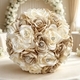 3D Ribbon Rose Bouquet With Gold Rhinestones