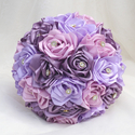 3D Ribbon Rose Bouquet With Gold Rhinestones