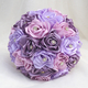 3D Ribbon Rose Bouquet With Gold Rhinestones