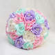 3D Ribbon Rose Bouquet With Gold Rhinestones