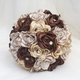 3D Ribbon Rose Bouquet With Gold Rhinestones