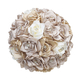 3D Ribbon Rose Bouquet With Gold Rhinestones