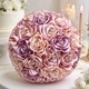 3D Ribbon Rose Bouquet With Gold Rhinestones