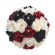 3D Ribbon Rose Bouquet With Gold Rhinestones