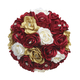 3D Ribbon Rose Bouquet With Gold Rhinestones