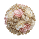 3D Ribbon Rose Bouquet With Gold Rhinestones