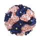 3D Ribbon Rose Bouquet With Gold Rhinestones
