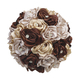 3D Ribbon Rose Bouquet With Gold Rhinestones