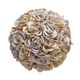 3D Ribbon Rose Bouquet With Gold Rhinestones