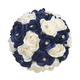 3D Ribbon Rose Bouquet With Gold Rhinestones