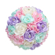 3D Ribbon Rose Bouquet With Gold Rhinestones
