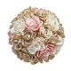 3D Ribbon Rose Bouquet With Gold Rhinestones