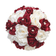 3D Ribbon Rose Bouquet With Gold Rhinestones