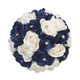3D Ribbon Rose Bouquet With Gold Rhinestones