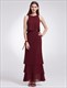 Simple Elegant Sleeveless Two-Piece Chiffon Long Evening Dress
