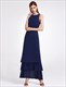 Simple Elegant Sleeveless Two-Piece Chiffon Long Evening Dress