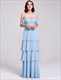 Cold Shoulder A-Line Chiffon Long Evening Dress