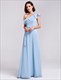 One Shoulder Chiffon A-Line Floor Length Dress With Belt