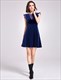 Illusion Neckline Cap Sleeve A-Line Knee Length Cocktail Dress