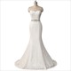 Trägerloses Sweetheart Spitze Bodenlang Mermaid Brautkleid Mit Gürtel