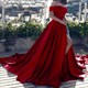 Meerjungfrau-Abendkleid mit schulterfreiem Schnitt und Spitzen-Besatz