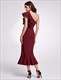 One Shoulder Flutter Sleeve Mermaid Dress With Ruffles And Slits