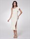 One Shoulder Flutter Sleeve Mermaid Dress With Ruffles And Slits